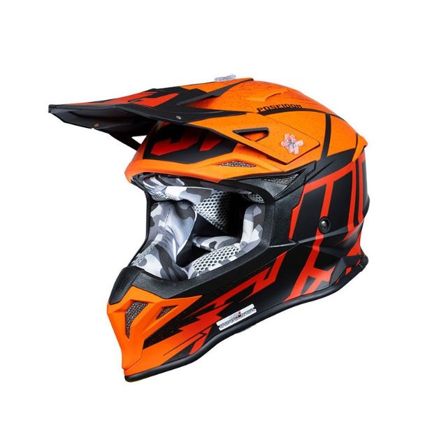 JUST1 J39 POSEIDON FLUO ORANGE RED BLACK