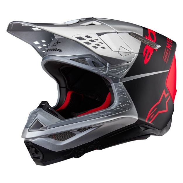 ALPINESTARS SUPERTECH S-M10 SILVER BLACK ORANGE FLUO M&G