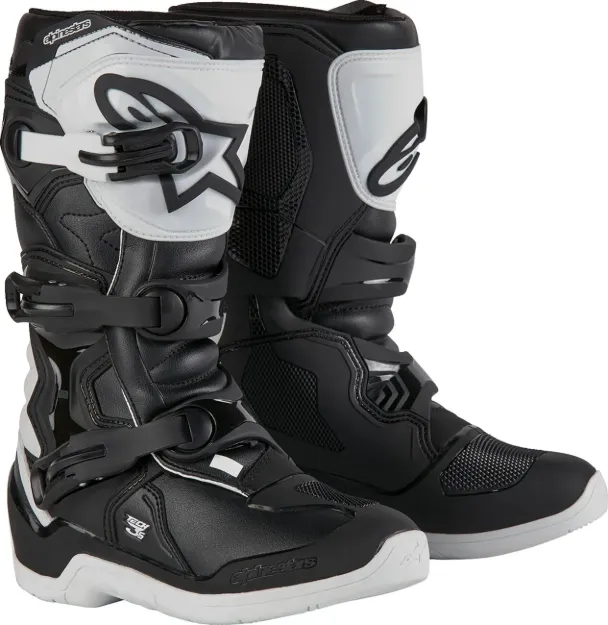 Slika ALPINESTARS TECH 3S YOUTH - BELA / ČRNA
