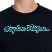 Slika Troy Lee Designs SKYLINE RIDE KRATKA MAJICA SIGNATURE ČRNA / REAL TEAL