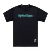 Slika Troy Lee Designs SKYLINE RIDE KRATKA MAJICA SIGNATURE ČRNA / REAL TEAL